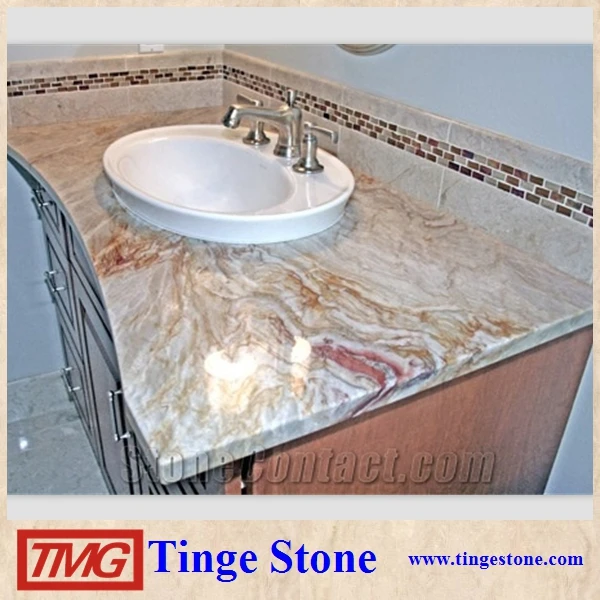 Elegant Luxury Natural Quartzite Slabs For Wall Cladding , countertop