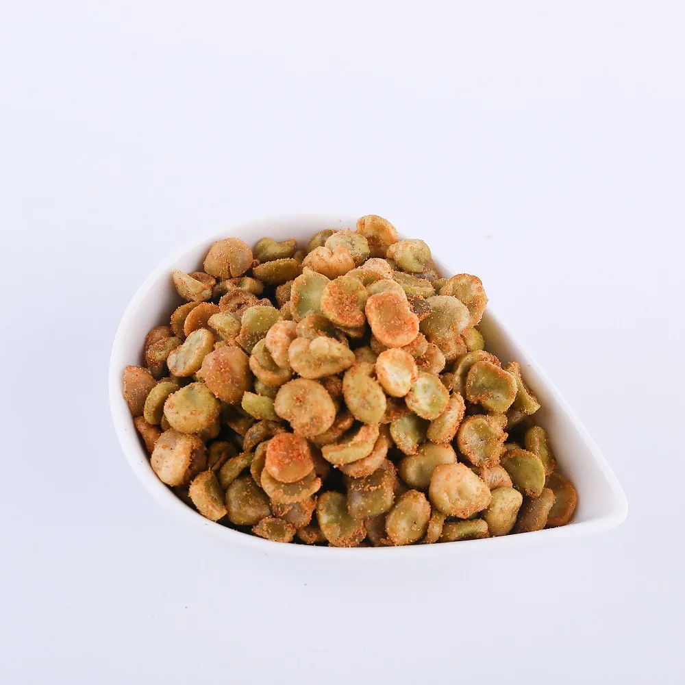 Fried coated Spring onion garlic flavor green peas for sale