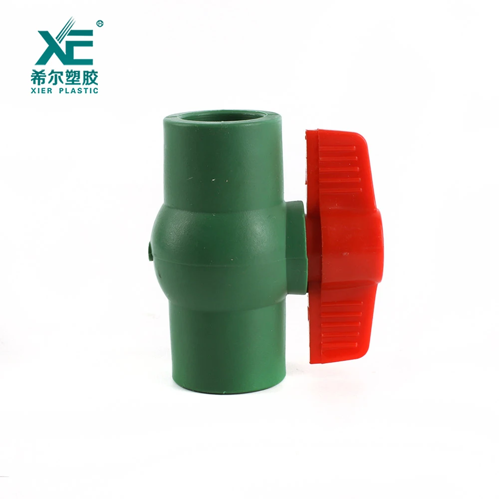 Бесплатный образец, высококачественный пластиковый шаровой кран ppr зеленого цвета 1/2-2 дюйма 25 мм