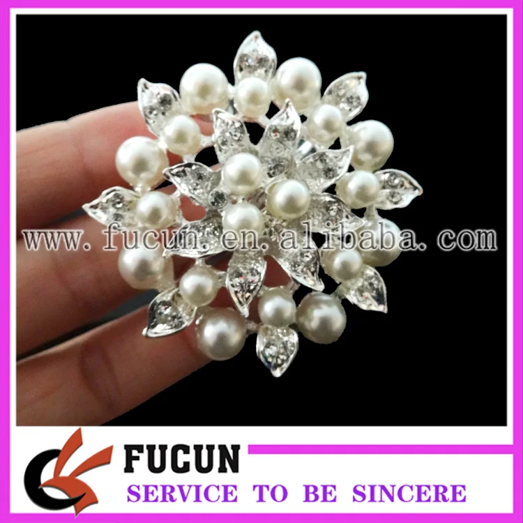 Оптовая продажа кольца для свадебных салфеток с цветами и стразами