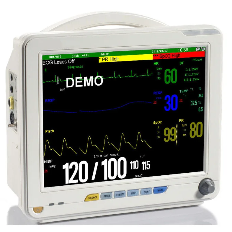 Factory price 12.1 inch multi parameter animal veterinary Vital Signs Monitor for vet cat dog pet