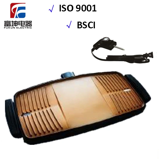 
Efficient Grease Drip Tabletop Electric Teppanyaki Grill 