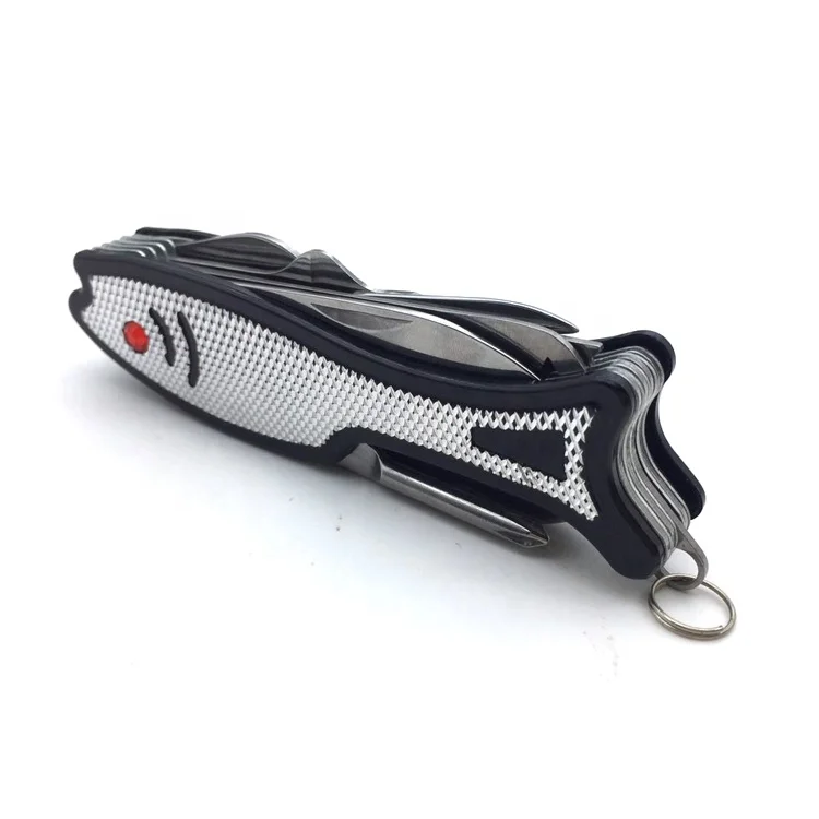 Funny fish shaped pocket knife camping multi tool knife