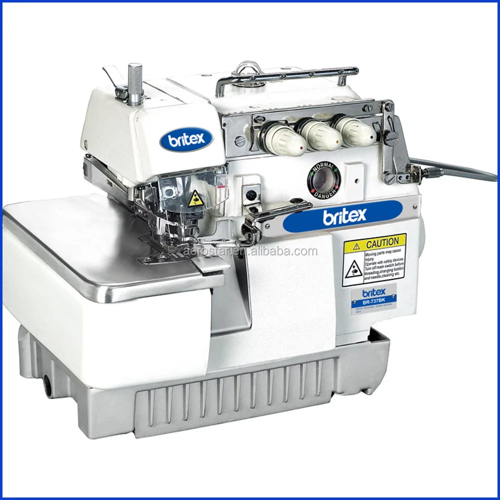 
737BK 3 Three Thread Over Lock Back Latching Sirub Walking Foot Overlock Sewing Machine 