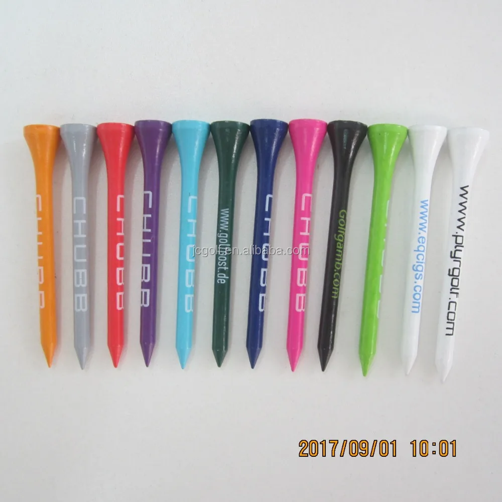 Customized Logo printed 42/54/60/70/83mm Wooden bamboo Golf Tee