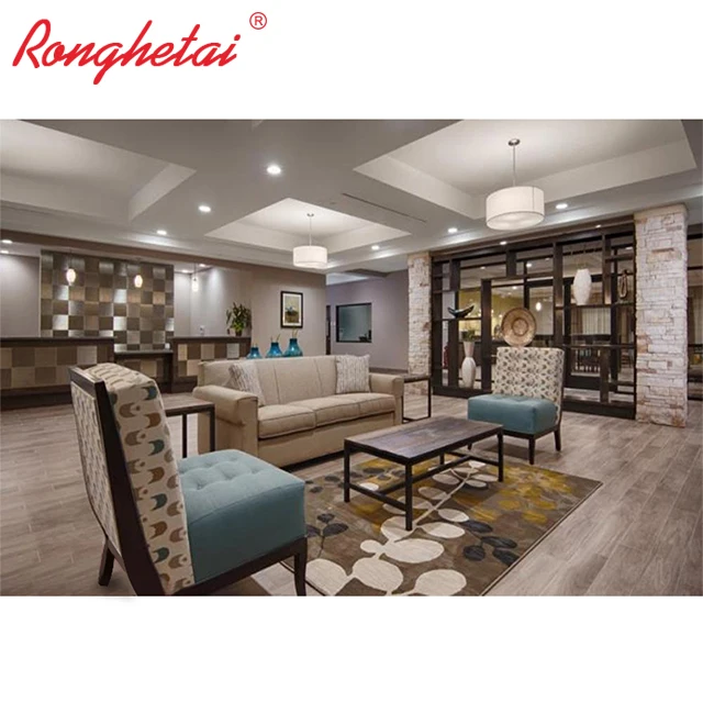 
DTBR1001 Ronghetai customized hotel lobby lounge public area furniture hotel fixed furniture 