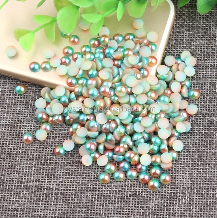 Cheap price ABS plastic half pearl beads
