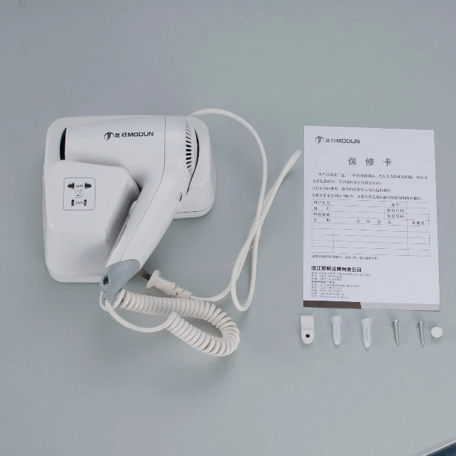 MODUN Restroom Used  Plastic 1200W Hotel Hair Dryer With Socket