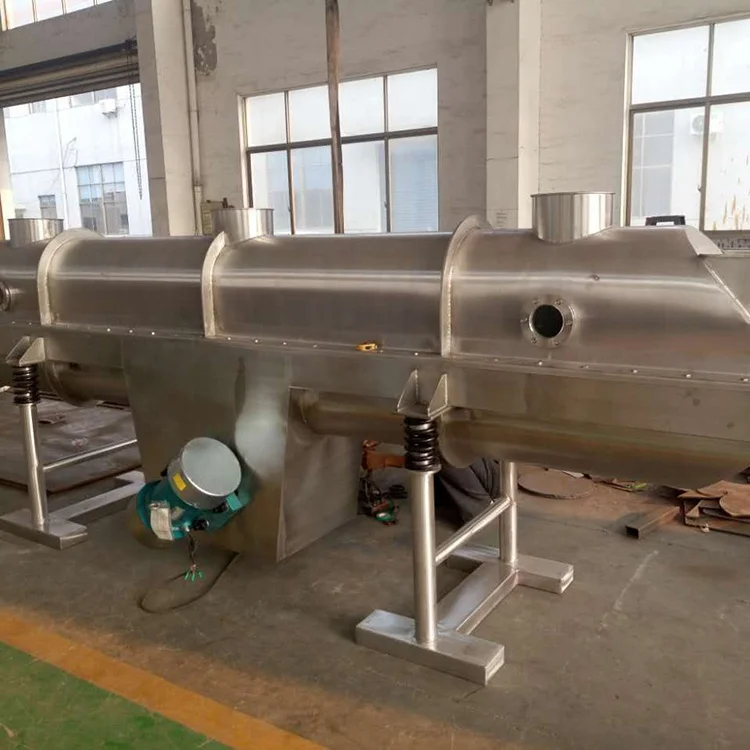 
foodstuff industry vibrating fluid bed dryer for table salt and granule material drying process 