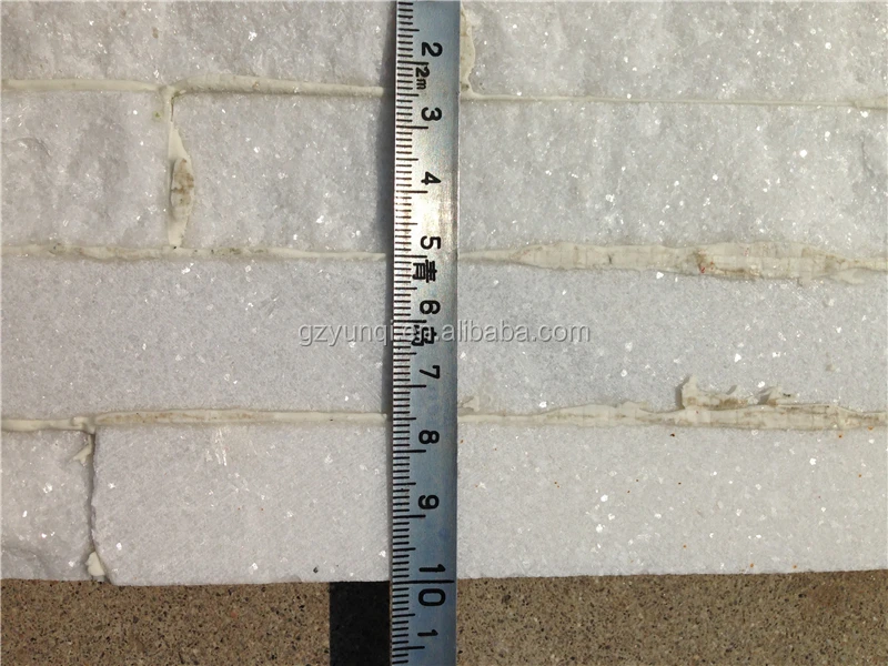 Pure White Quartz Natural Slate Stacked Stone Veneer wall Panels Cladding for decorative Landscape