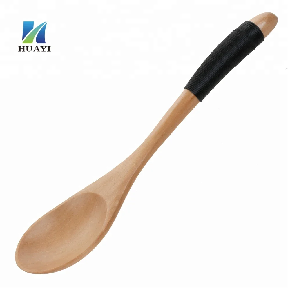 wooden long handle  soup spoon