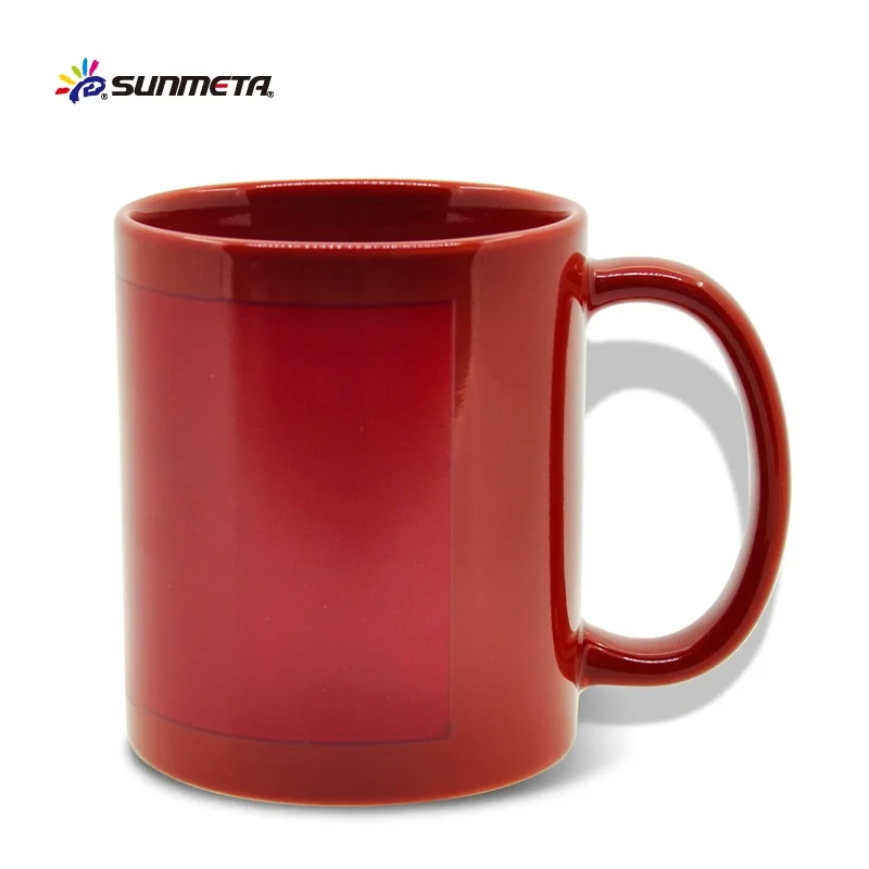 
Factory 11oz temperature full color change drinking cup hot water color change ceramic mug for sublimation 