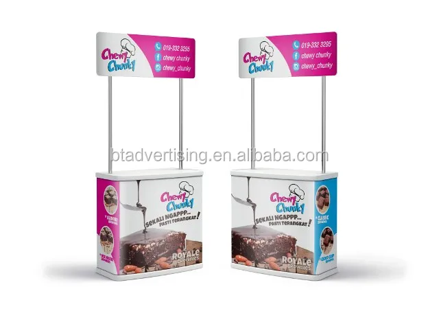 Shanghai factory trade show modern shop counter design promotion table