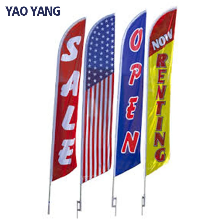 Feather Banner Custom Resistant Design Premium Fabric Advertising Beach Flag Banner For Open Flags