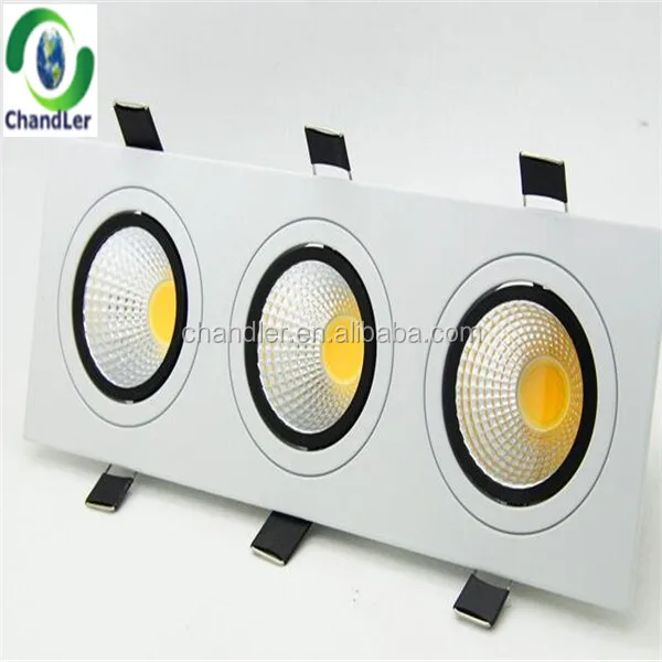 
Square/round ceiling light 3*7w milky frosted glass cob ceiling lighting led recessed downlight 