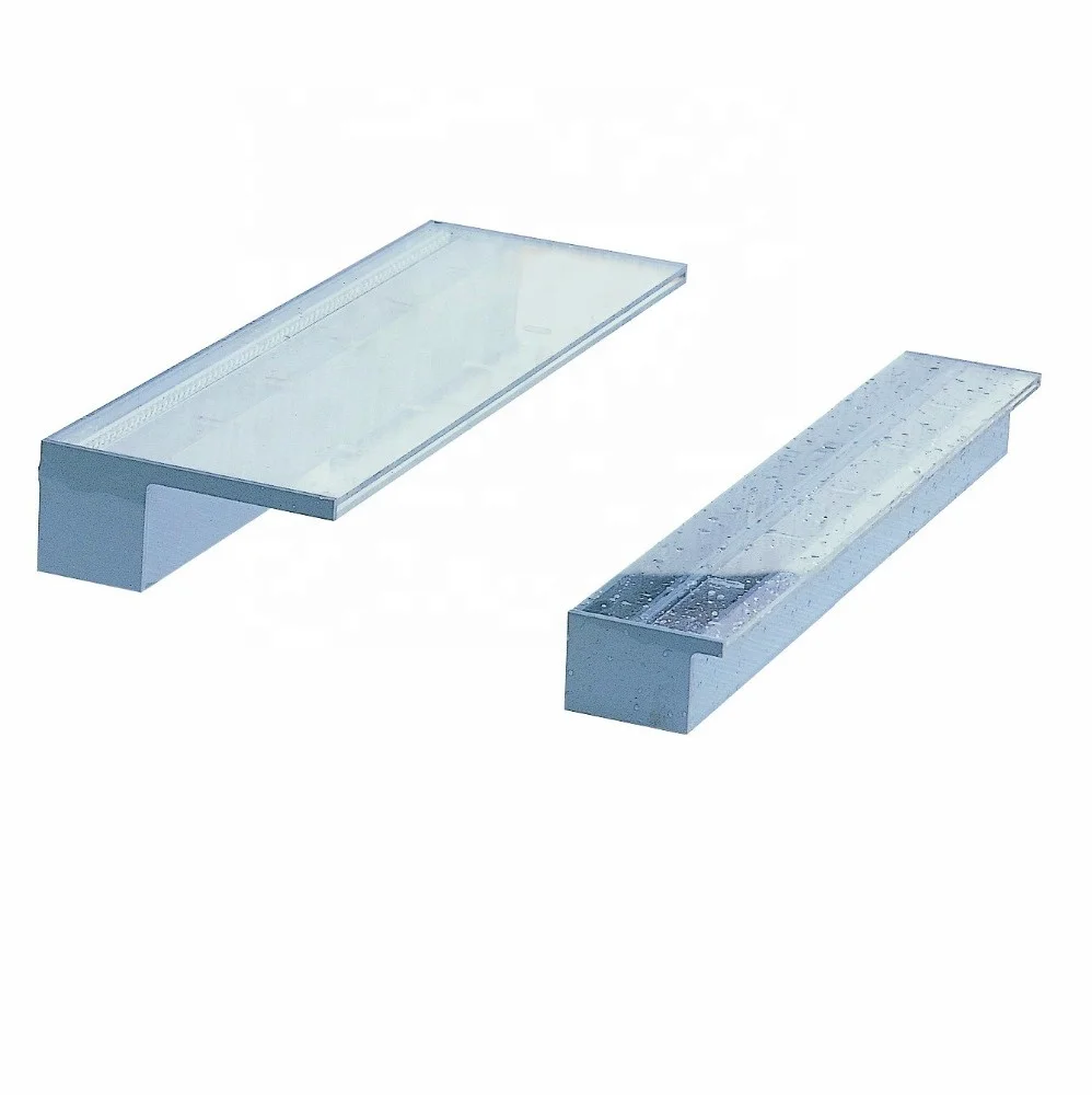 Easy install acrylic wall water blade swimming pool indoor decorative waterfall with led light