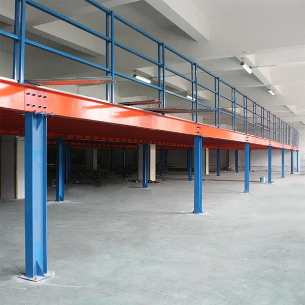 High quality long span warehouse storage rack cold rolled steel column H beam platform