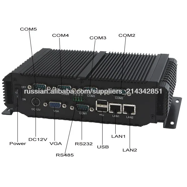 embedded industrial PCs 6xcoms (RTS - 485/422/232)