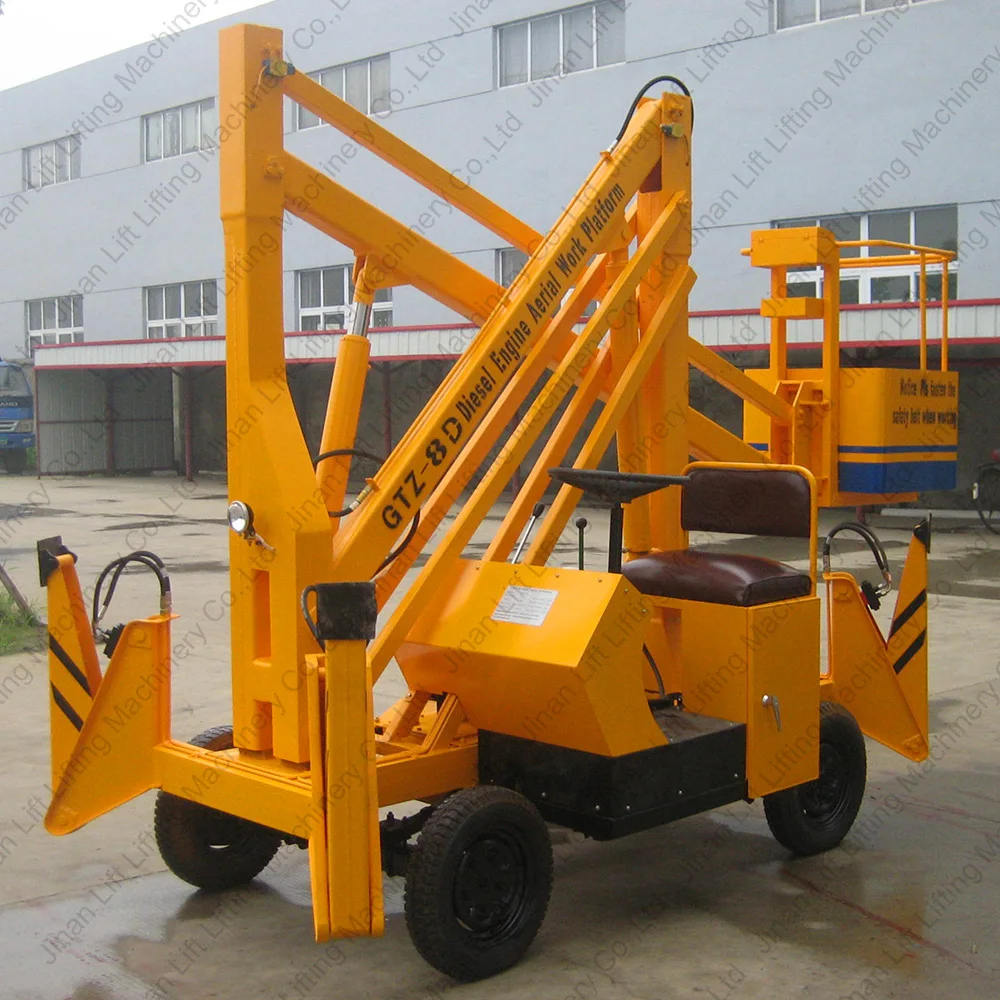 14m mobile diesel hydraulic telescopic boom lift