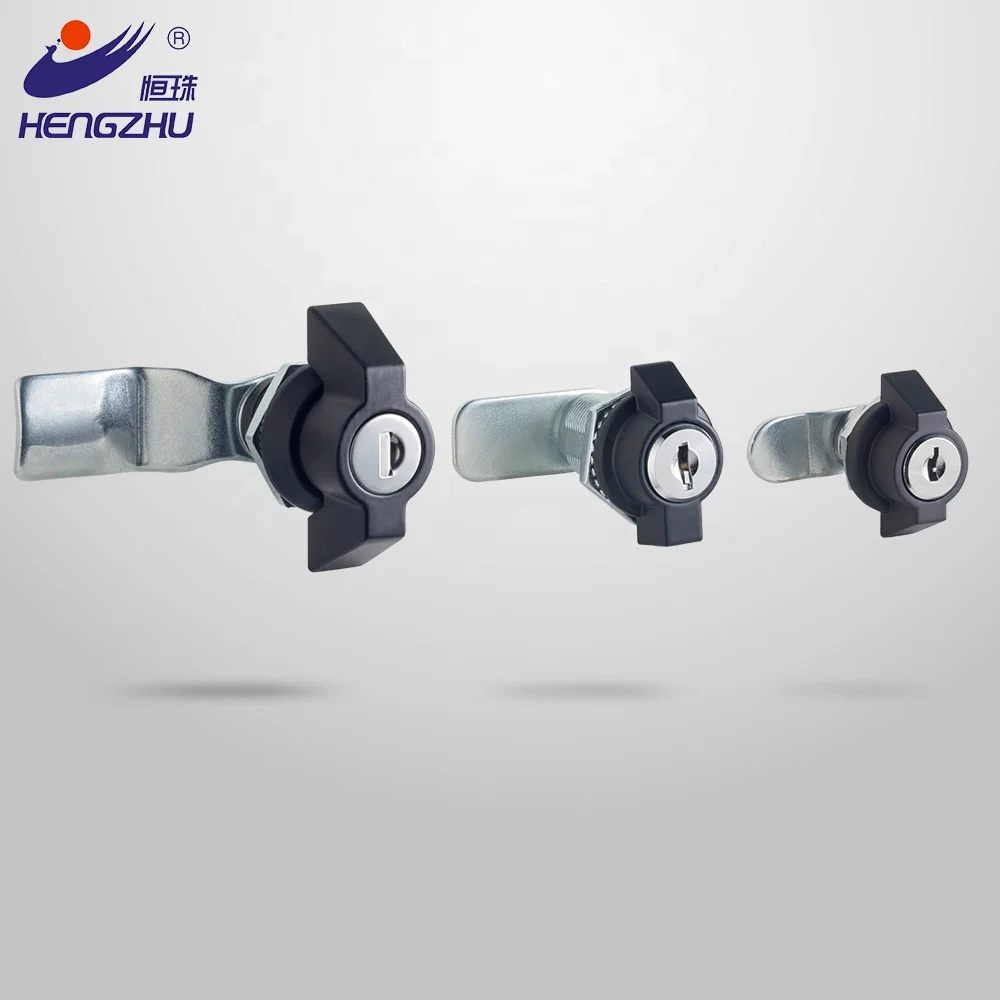 
Hengzhu MS408 Knob Cam Lock Mailbox Industrial Cabinet Cam Lock Zinc Alloy Black Quarter Turn Latch Cam Lock 