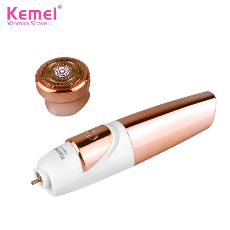Wholesale Face Lipstick Hair Machine Mini Painless  Kemei  KM-577 Epilator lady shaver for body Epilator