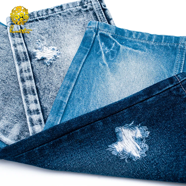 
Indigo blue colored denim fabric jeans denim fabric 