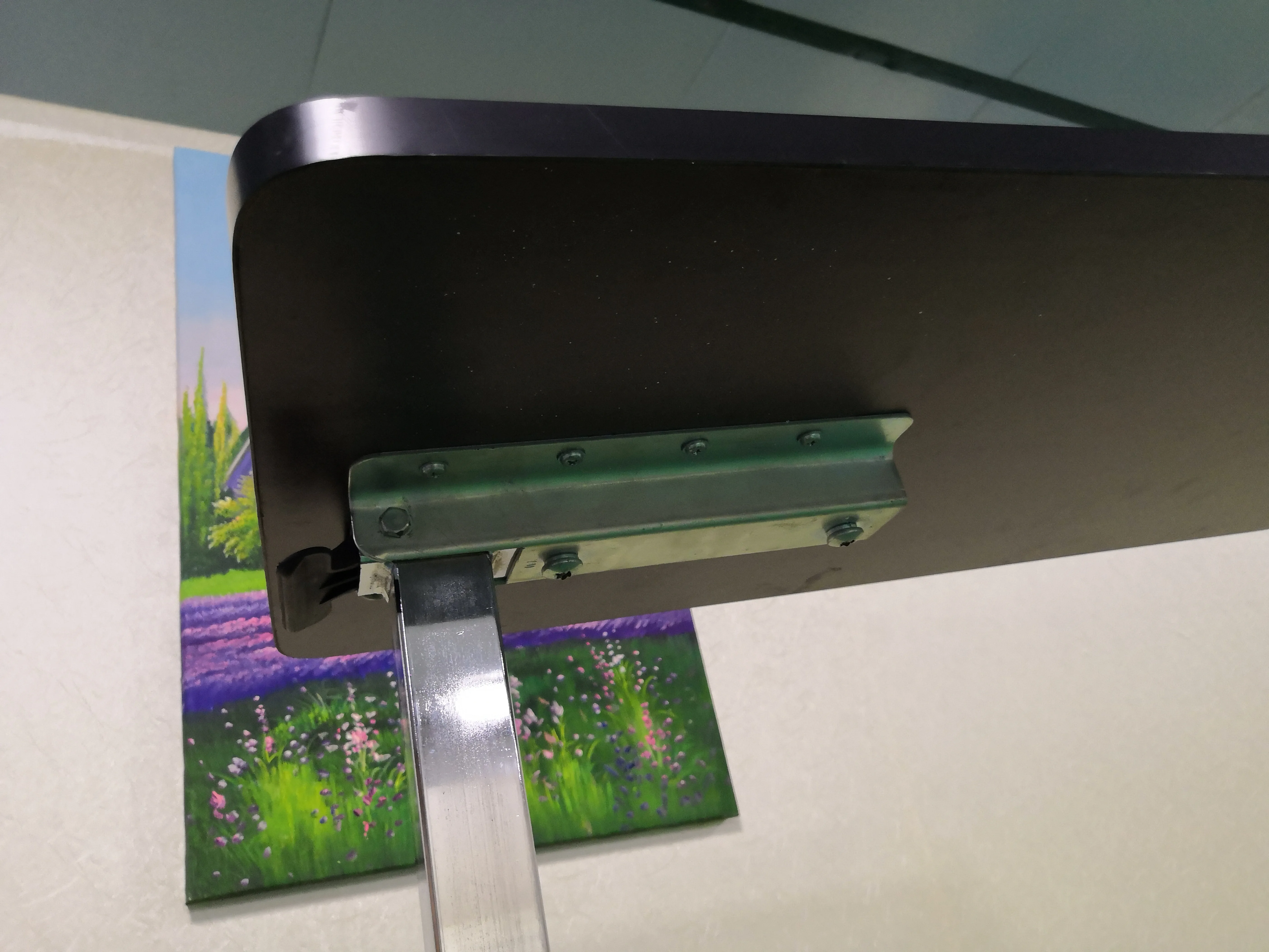 XF688b Wood ABS top Height adjustable hospital over bed table