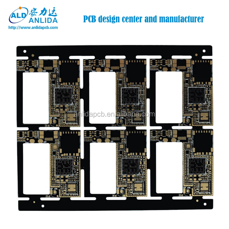  Черная паяльная маска ENIG Rohs FR4 94v-0 печатная плата