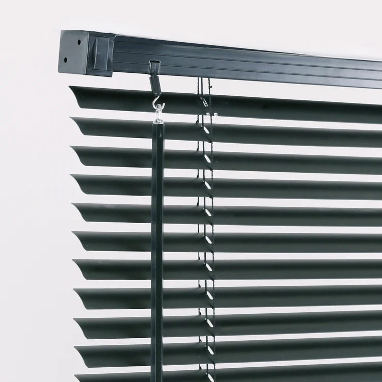 black color Aluminum Venetian Blinds 25MM Slat width wand adjust the light