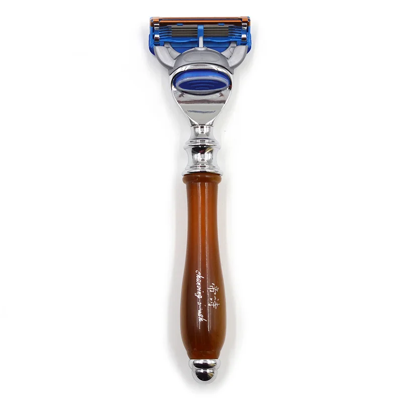 Dishi craft resin handle 5 layers shaving razor blade for man safety shaving razor