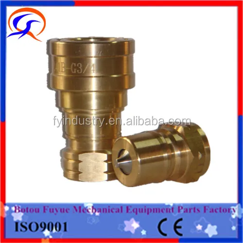 ISO 7241 Series B general purpose Brass push-to-connect quick connect hydraulic coupler