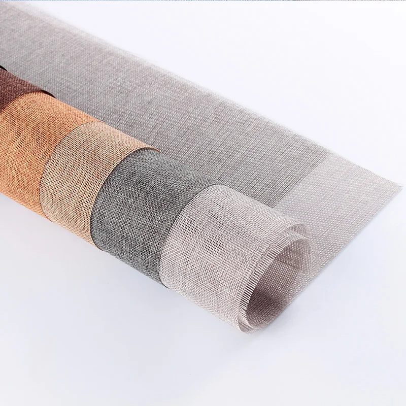 
Hot Sale Eco-Friendly Linen Fabric Flower Wrapping Paper Roll Mesh 