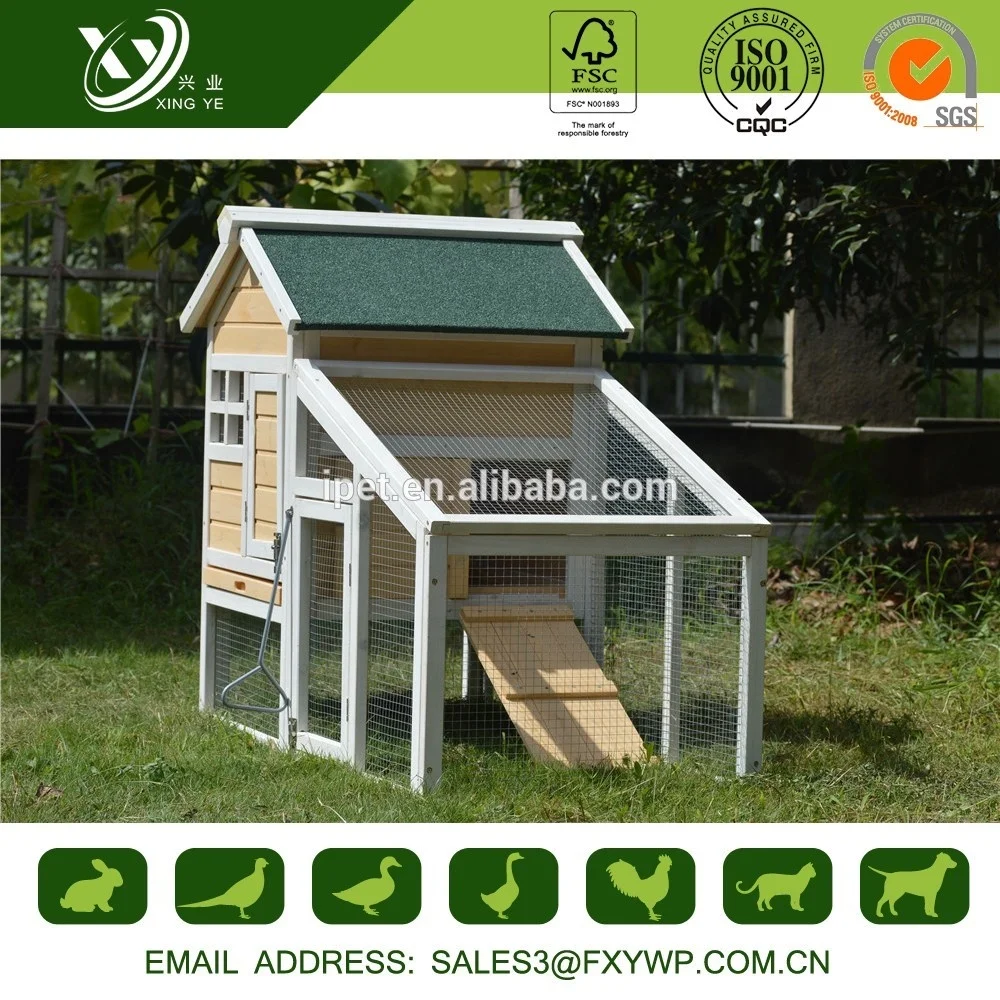 Hot sale manufacture eco-friendly solid wood double rabbit cage