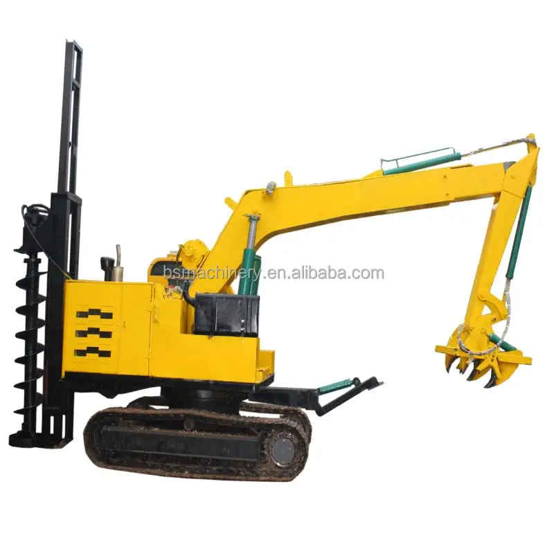 Tractor Mounted Briadge Pier Screw Piling Equipment Earth Auger Machine