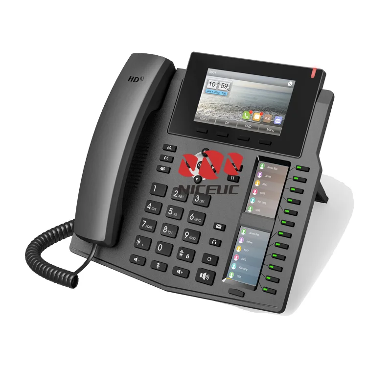 Desk SIP IP Phone 10/100/1000Mbps Internet 2 SIP lines work with VoIP IP PBX