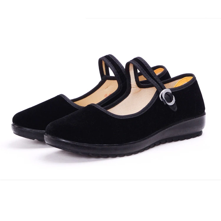 Элегантные церемониальные тканевые туфли на танкетке для работы в отеле старого Пекина