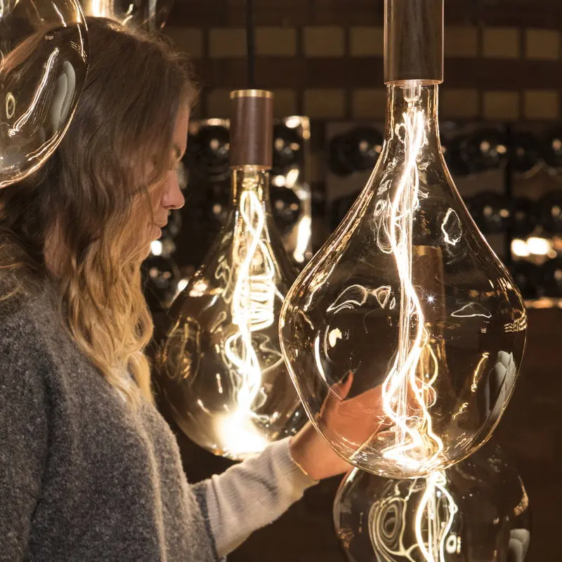 2022 огромная гигантская диммируемая Светодиодная лампа накаливания Эдисона в форме инопланетянина xxl 220 мм 200 180 4 Вт для ресторана