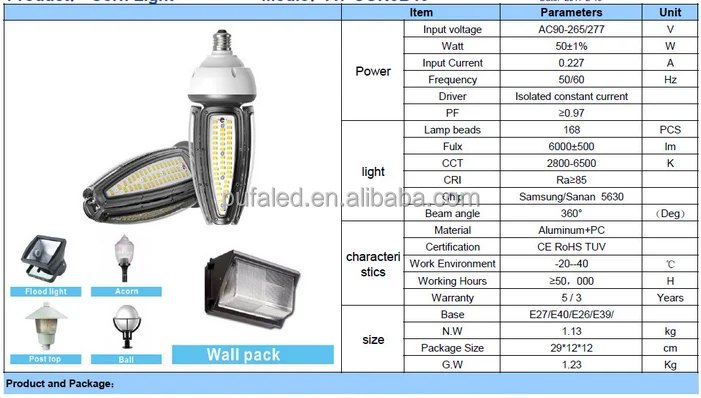 
the new itm corn lamp 40w 50w replace 120w traditional led corn lamp E27 B22 E40 E26 E39 base corn blub 