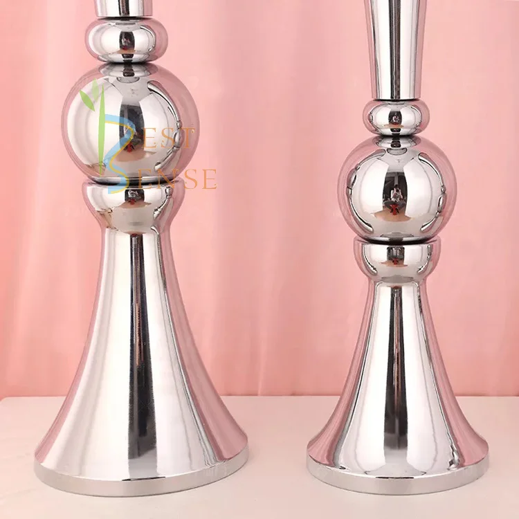 65 cm Wedding Trumpet Metal Gold Wedding Flower Vase / Centerpiece for wedding table