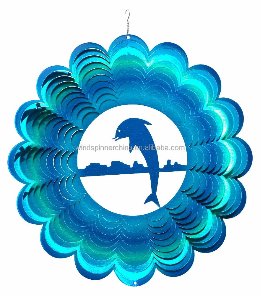 
Whole sale stainless steel wind spinner--Dolphin 