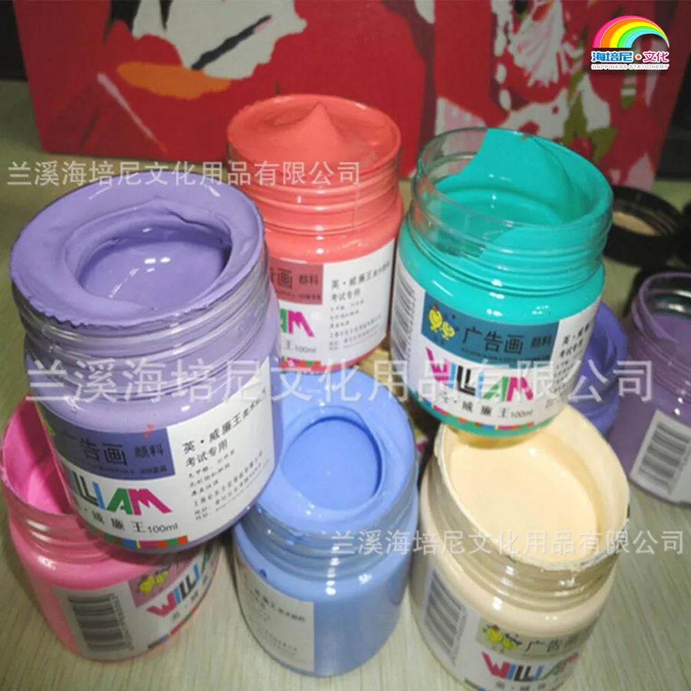 
OEM factory price best quality 100ml multicolor poster paint acrylic paint 