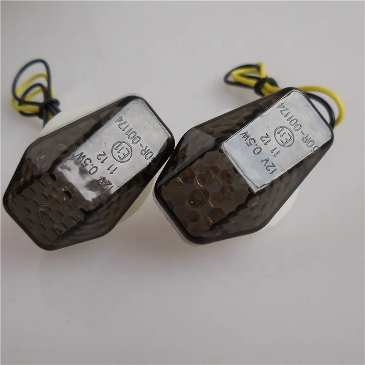 E-mark motorcycle lighting system hot selling LED flashing indicator lamp smoke turn signal light for electric scooter