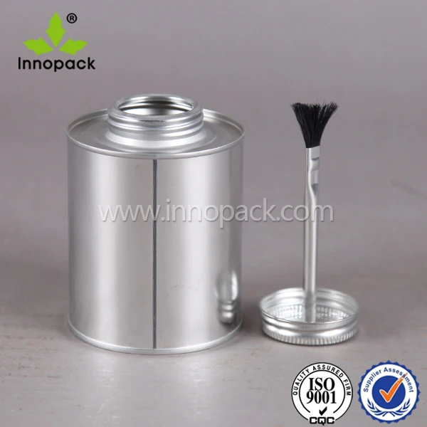 118ml /125ml /250ml /375ml screw top glue Tin Can,  metal cans with dauber With Brush For CPVC and PVC Adhesive