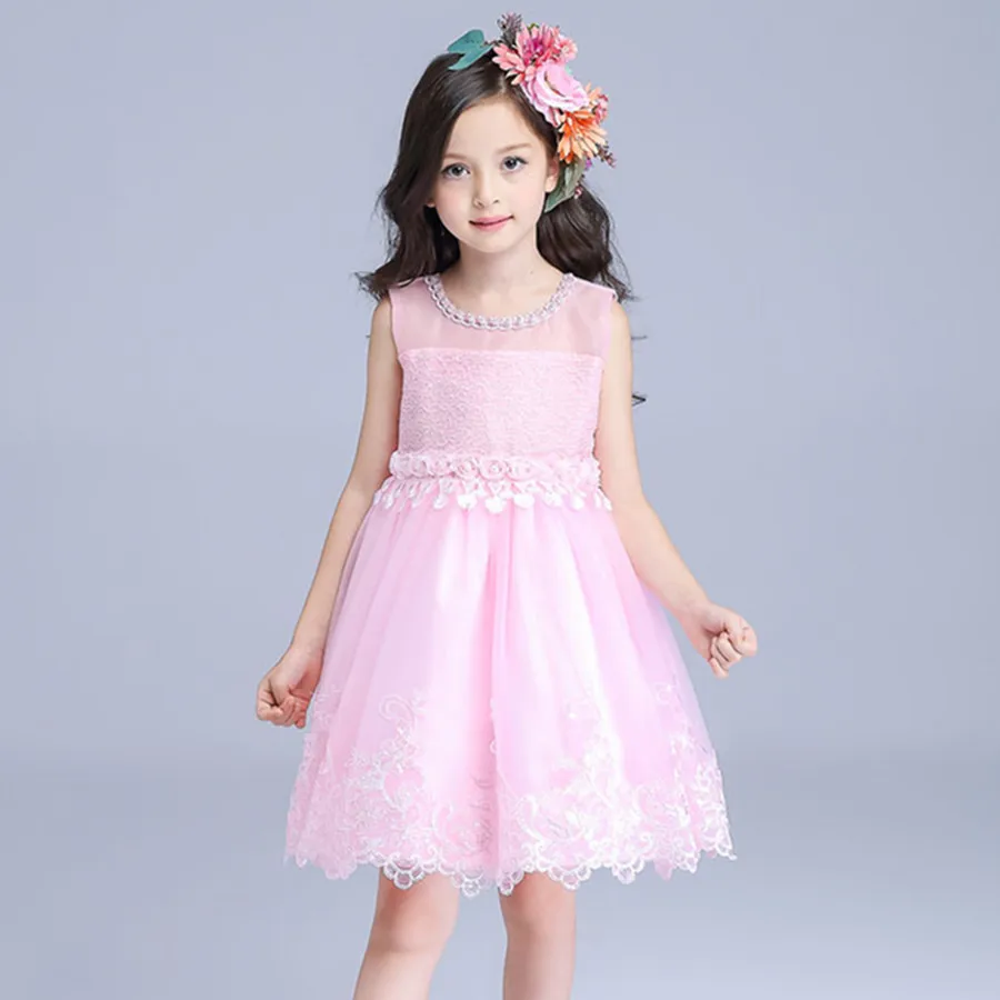 Fairy Beatiful Girls font b Dress b font Child Pink Flower Girl Vestidos 2016 font b