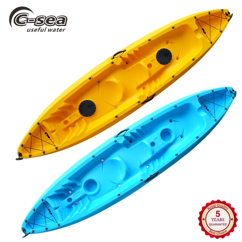 3 person sit on fishing canoe kayak wholesale with 3 seat