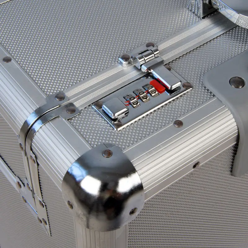 Aluminium Sliver Trolley Pilot Case Business Travel Work Briefcase