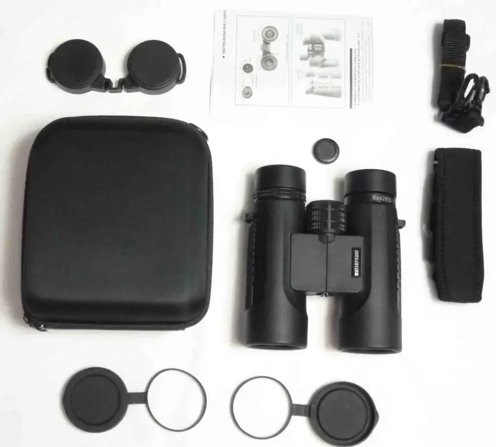 ED Lens 8x42 Binoculars WaterProof BAK4 Prism Aluminum Body