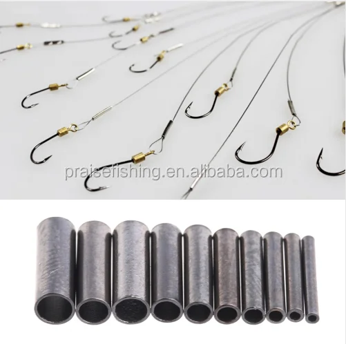 Fishing tackle Fishing Line Connecter tube Single cooper brass tube crimping brass sleeves