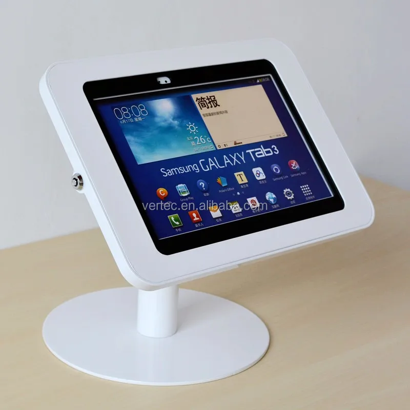 Desk mount tablet enclosure kiosk TE210-FSB with freestanding base