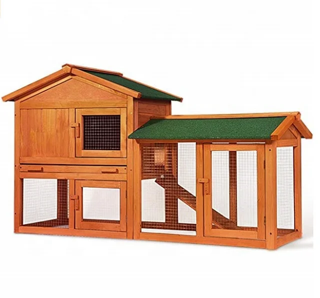 Chicken Coop Rabbit Hutch Wood House waterproof Pet Cage for Small Animals